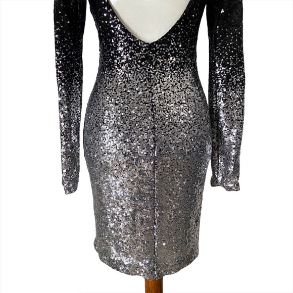 Mind Code Ombre’ Sequin Open Back Dress - Picture 6 of 10
